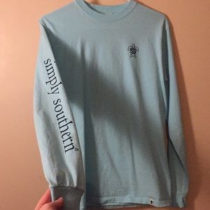 light blue simply southern long sleeve